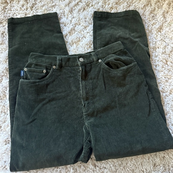 Dark Green Ralph Lauren designer highly waisted pants Cotton Blend Fabric - Picture 2 of 9